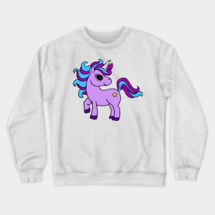 purple unicorn Crewneck Sweatshirt